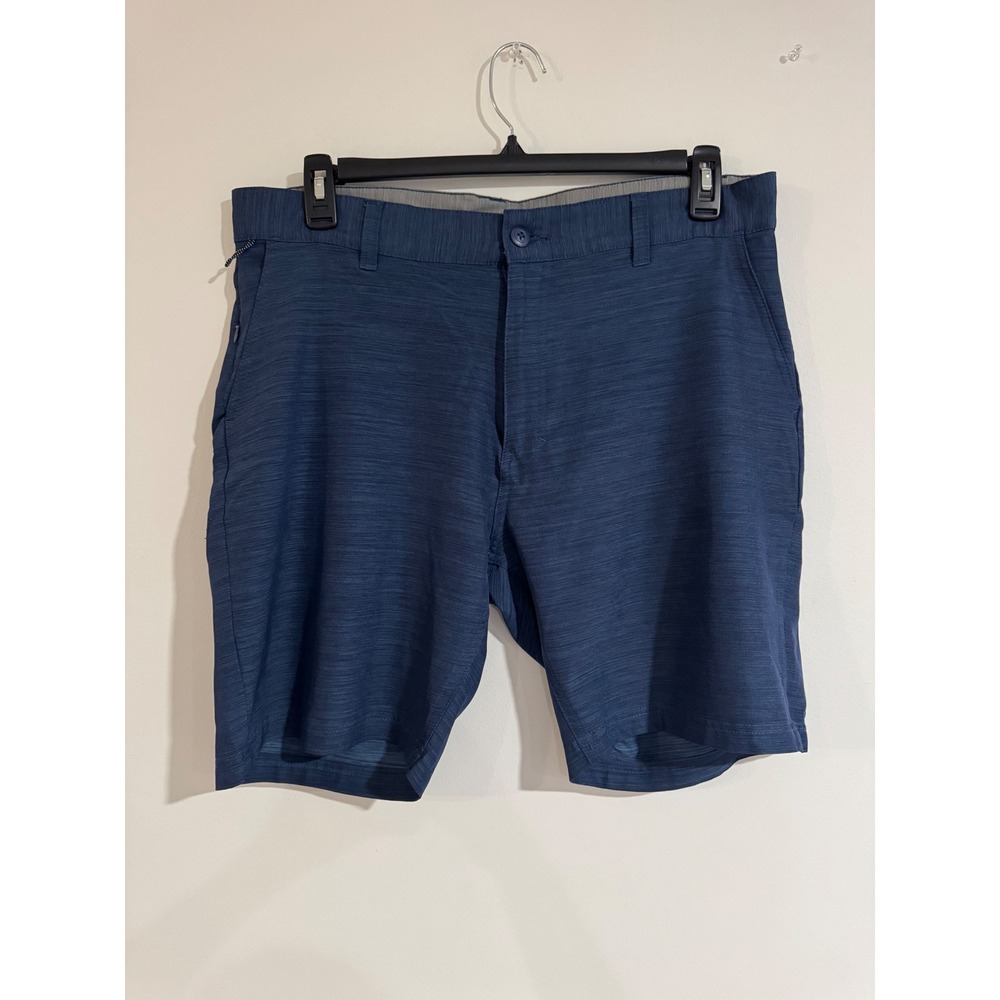 Ron Jon Surf Shop Hybrid Shorts Mens 36 Blue Heathered Zipper Pockets